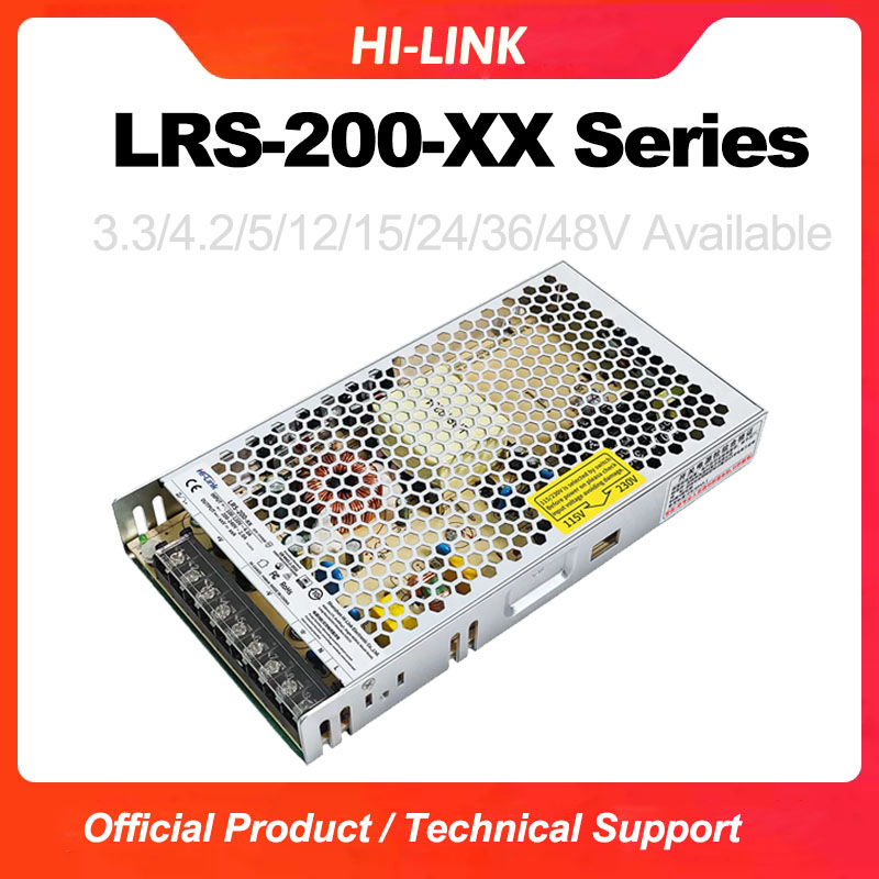 Dc Power Supply 12V - HI-LINK LRS-200 200W AC-DC Schaltnetzteil 3.3V/4.2V/5V/12V/15V/24V/36V/48V