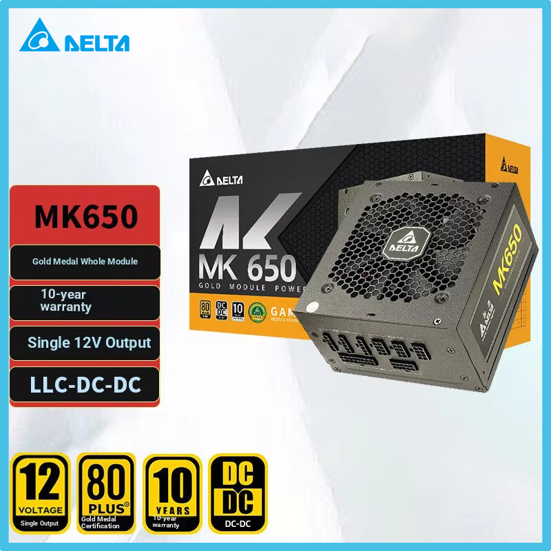Power Supply 650W - DELTA MK650 650W Nennleistung Gold Vollmodulares