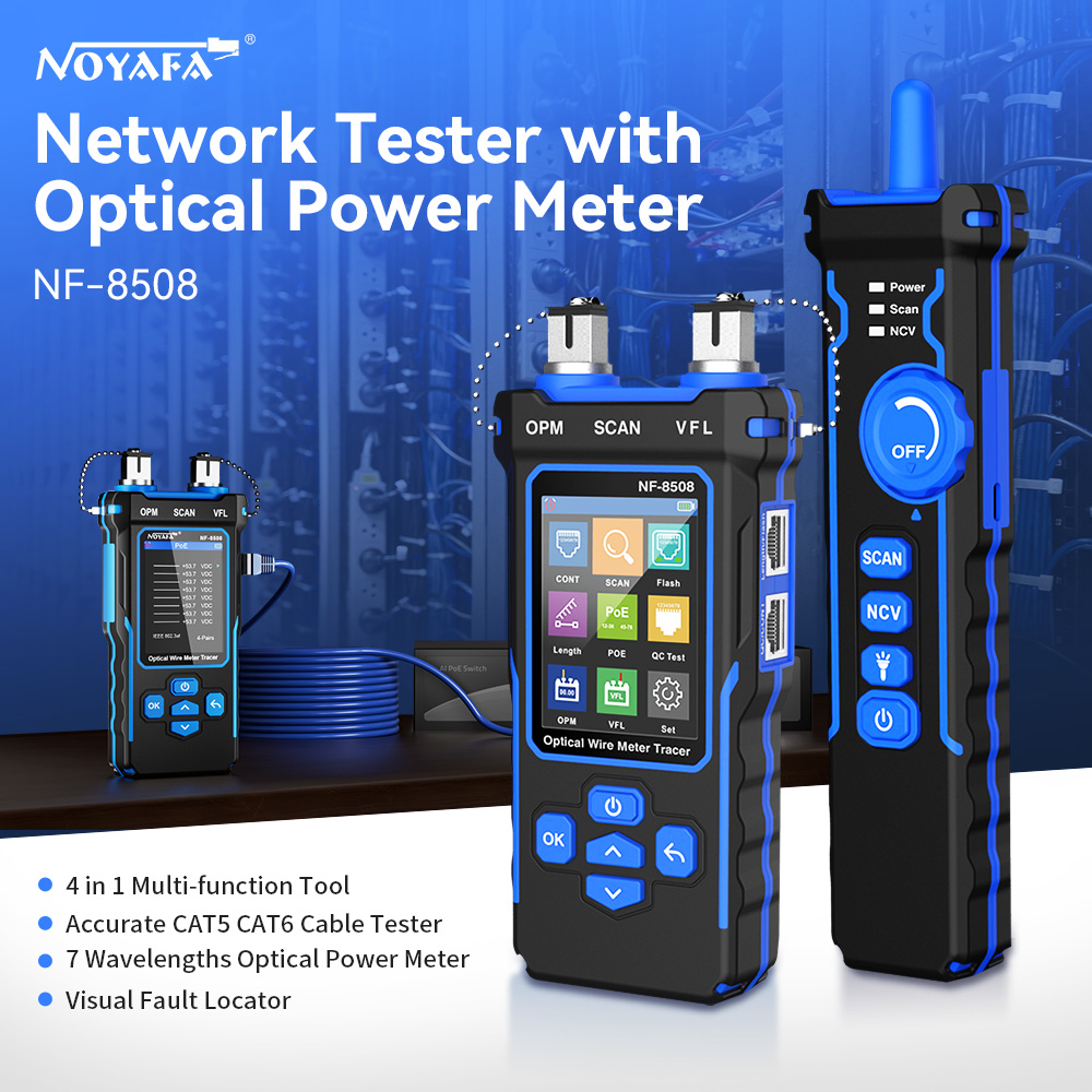 Power Supply Tester - NOYAFA NF-8508 Kabel-Tracker, LAN, optischer Leistungsmesser,