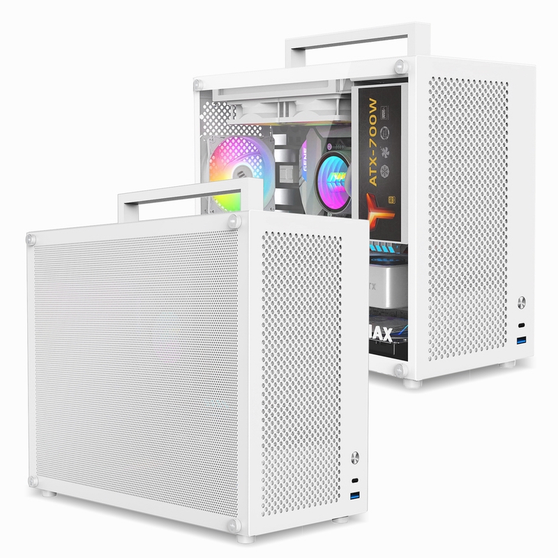 Psu Computer - MAX Computer-Gehäuse Gaming-PC-Chassis Unterstützt MATX/ITX 24,5*24,5cm