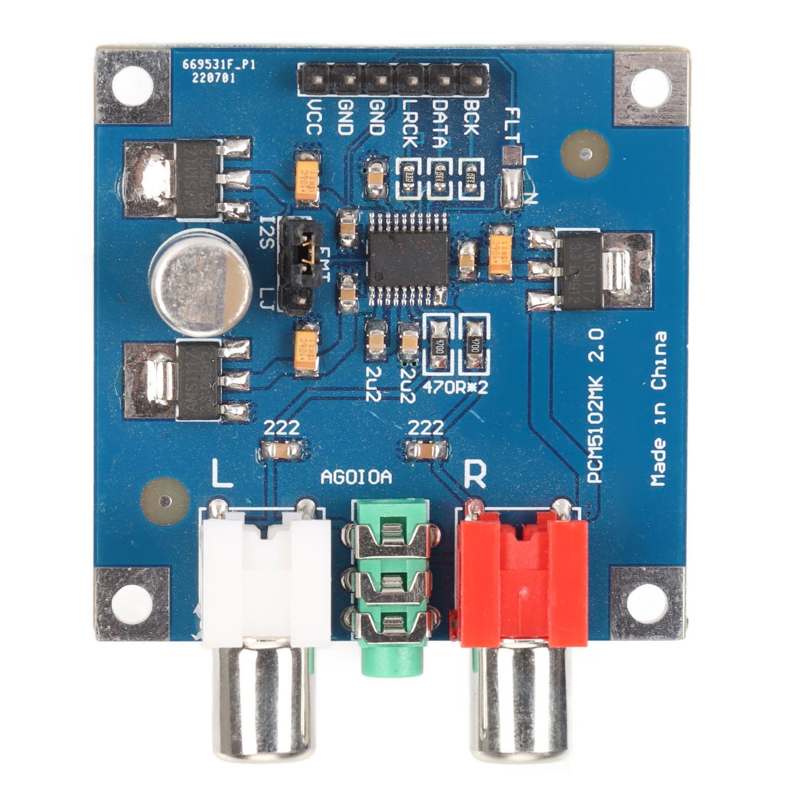 Modular Power Supply - DAC-Decoder-Board mit I2S-Eingang, 32-Bit 384K Decoder-Modul