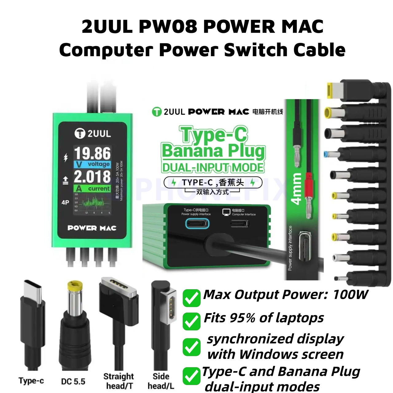 2UUL PW08 One-Click Digital Po – Power Supply Tester Bewertung und Preis