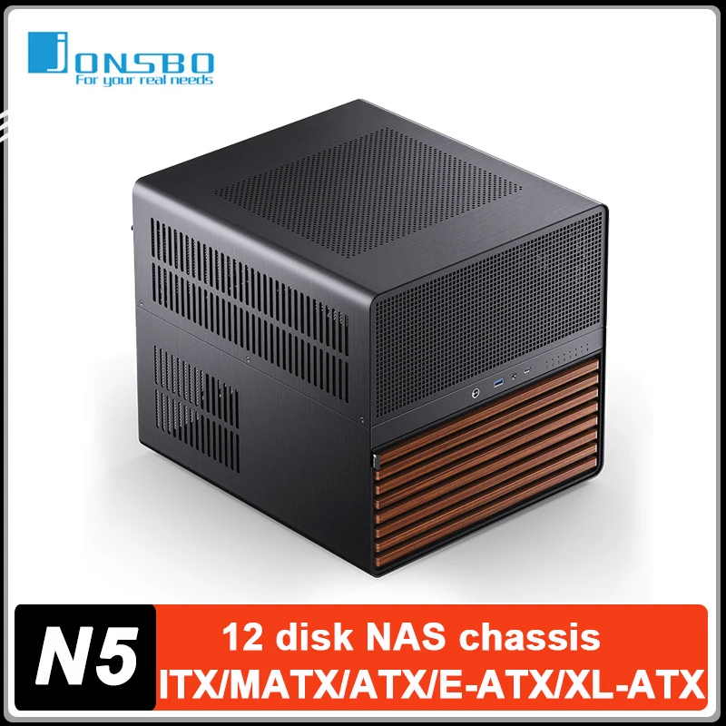 JONSBO N5 Schwarzes NAS-Gehäus – Atx Power Supply Bewertung und Preis