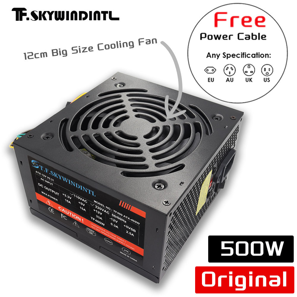 Günstiges 500W Schwarzes ATX D – Power Supply 650W Bewertung und Preis