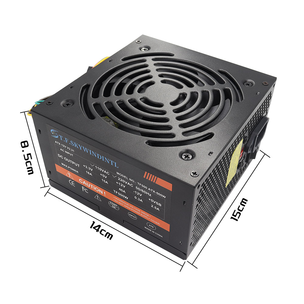 Günstiges 500W Schwarzes ATX D – Power Supply 650W Bewertung und Preis